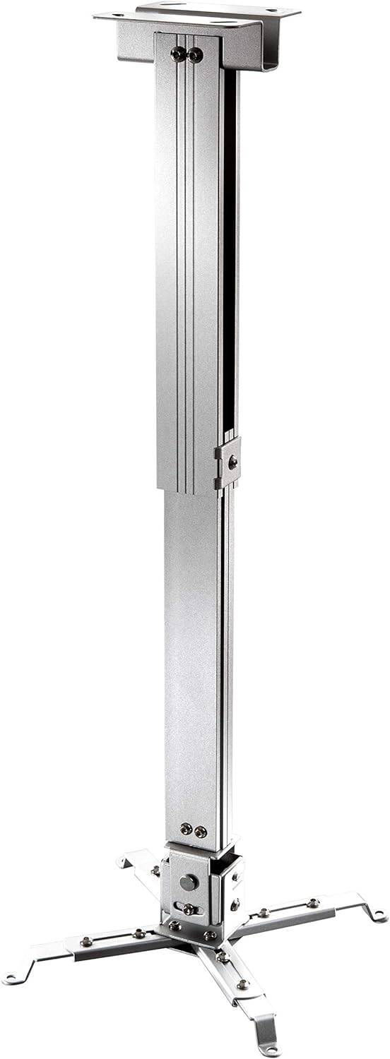 celexon neigbare und schwenkbare Beamer-Deckenhalterung universal MultiCel63100S - Silber- 63-100 cm