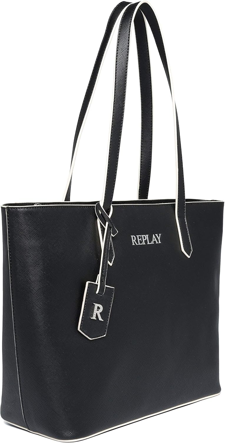 Replay Damen Fw3074 Henkeltasche, UNIC 098 Black, 098 Black
