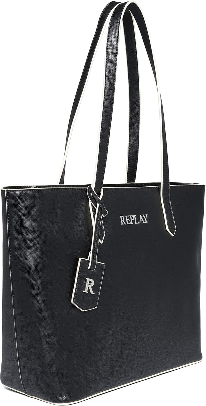 Replay Damen Fw3074 Henkeltasche, UNIC 098 Black, 098 Black