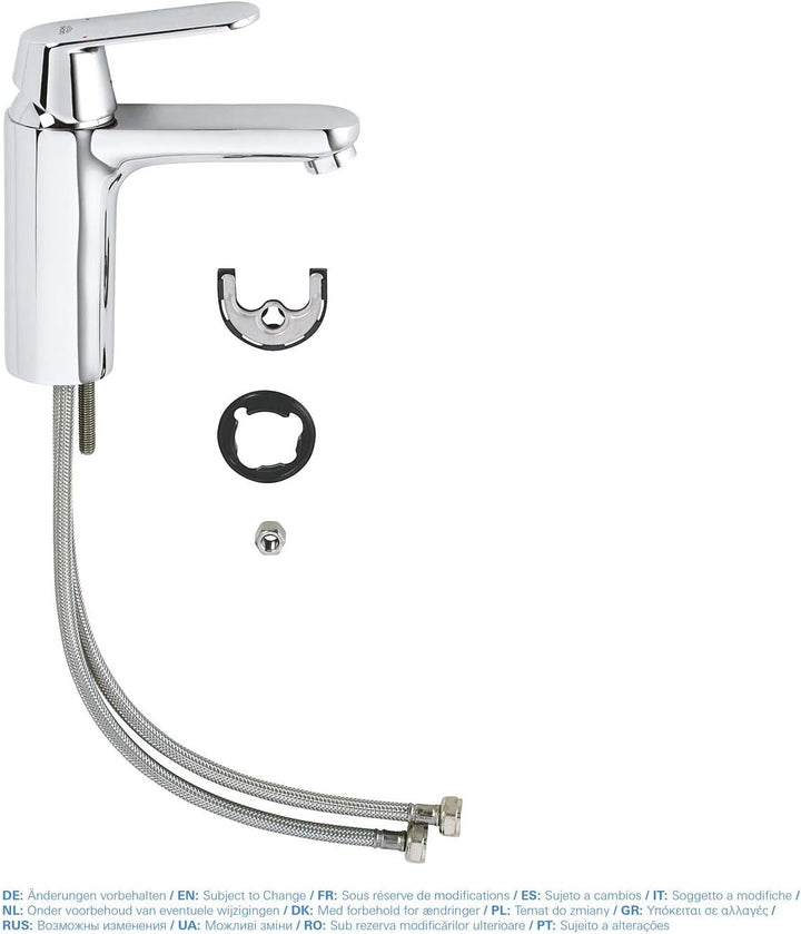 GROHE Cosmopolitan - Einhand-Waschtischarmatur (wassersparend, Einlochmontage, M-Size), chrom, 23327