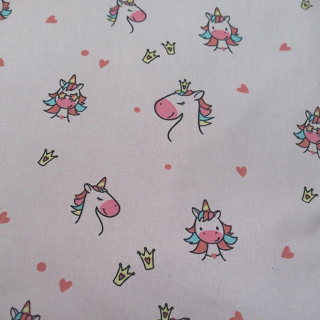 Puppenbettwäsche rosa Einhorn, Grosse Garnitur 33b x 40h, (33b x 40h), 33b x 40h