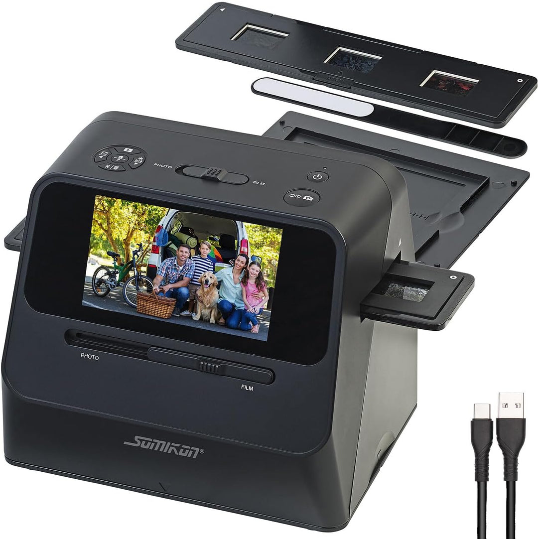 Somikon Fotoscanner: 3in1-Foto-, Dia- & Negativscanner mit 22 MP und HDMI-Ausgang, Akku (Scanner, Fo