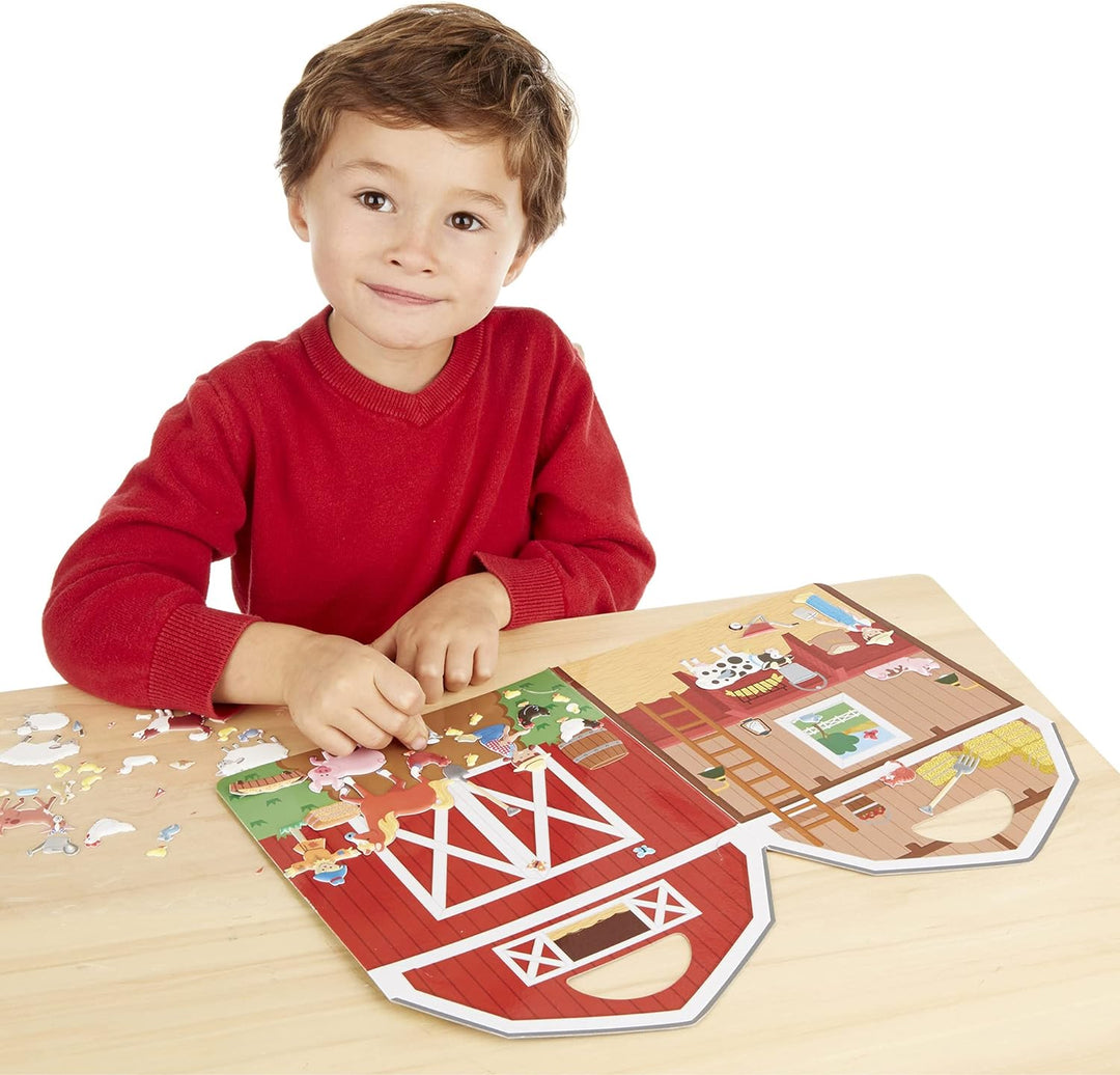 Melissa & Doug | Pack mit 6 wiederverwendbaren, bauschigen Stickern – Ankleiden, Prinzessin, Safari,