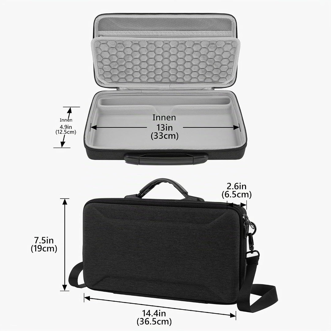 GEEKRIA 65% Tastatur-Tragetasche, Hartschalen-Reisetasche für kompakte 68-Tasten-Tastatur mit Knopf,