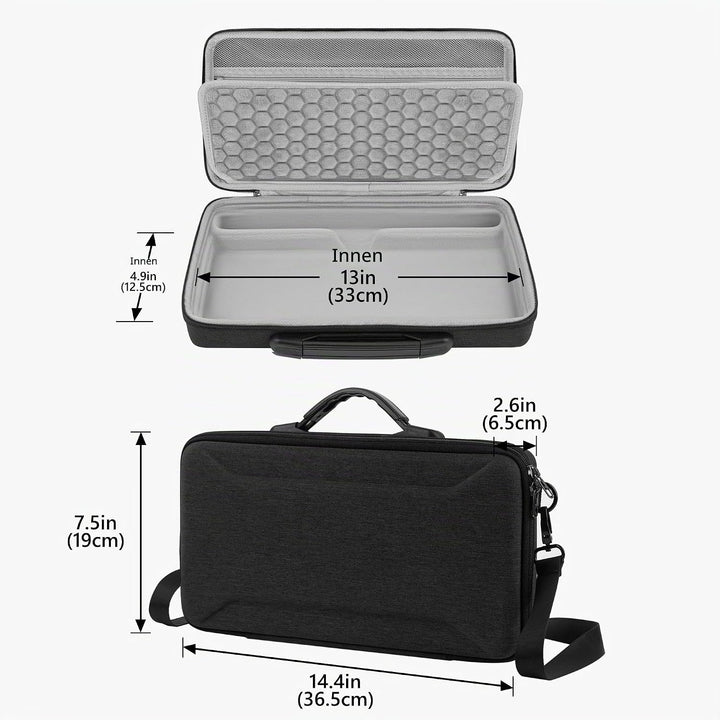 GEEKRIA 65% Tastatur-Tragetasche, Hartschalen-Reisetasche für kompakte 68-Tasten-Tastatur mit Knopf,