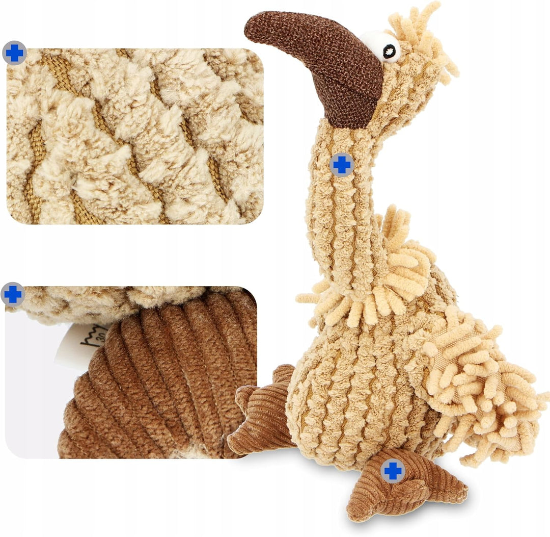 TRIXIE Geier Gustav Hundespielzeug, 24 cm (Packung mit 2), Braun 24 cm (Packung mit 2)