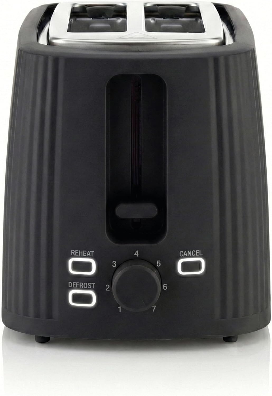 Seeger Toaster, 2 scheiben, 7 bräuningsstufen, Liftfunktion, Herausnehmbare Krümelschublade, Schwarz
