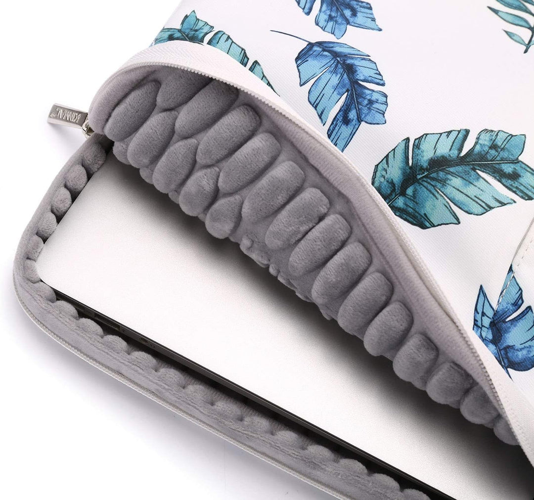 Kinmac Schutzhülle für Laptops mit 360-Grad-Schutz, wasserdicht, mit Griff Banana Leaf 13.5 inch-14