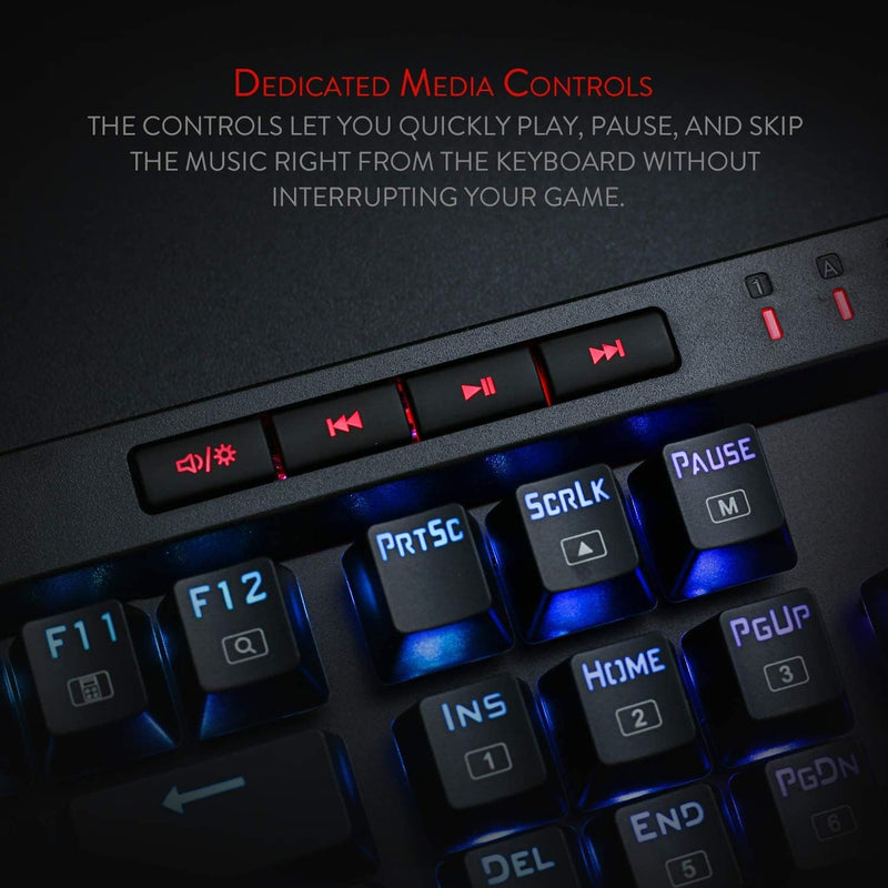 Redragon K580 VATA RGB LED Braune Schalter Mechanische Gaming Tastatur, US Layout mit Hintergrundbel