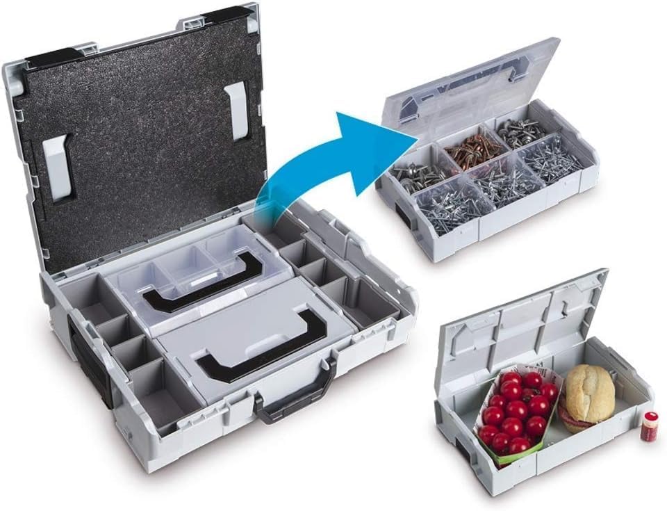 L-BOXX Mini 12er Set – Professional Blau | Robuste Sortimentskästen für Kleinteile | Klicksystem, st