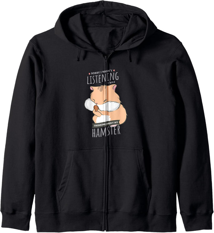 Thinking About My Hamster Cooler Nager Kapuzenjacke