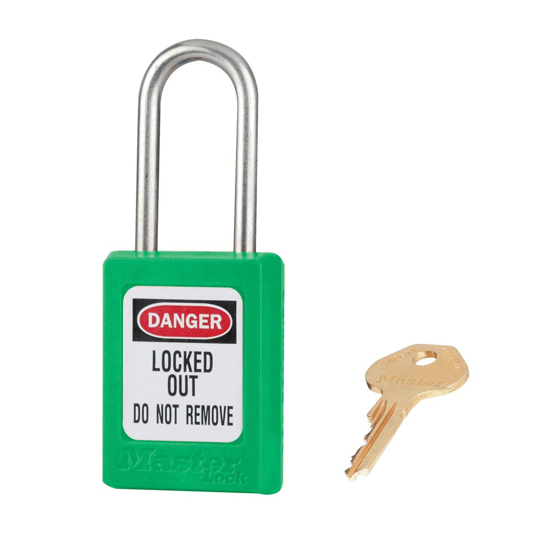 MASTER LOCK Thermoplastisches Sicherheitsvorhängeschloss [Verschiedenschliessender] [Grün] - S31GRN