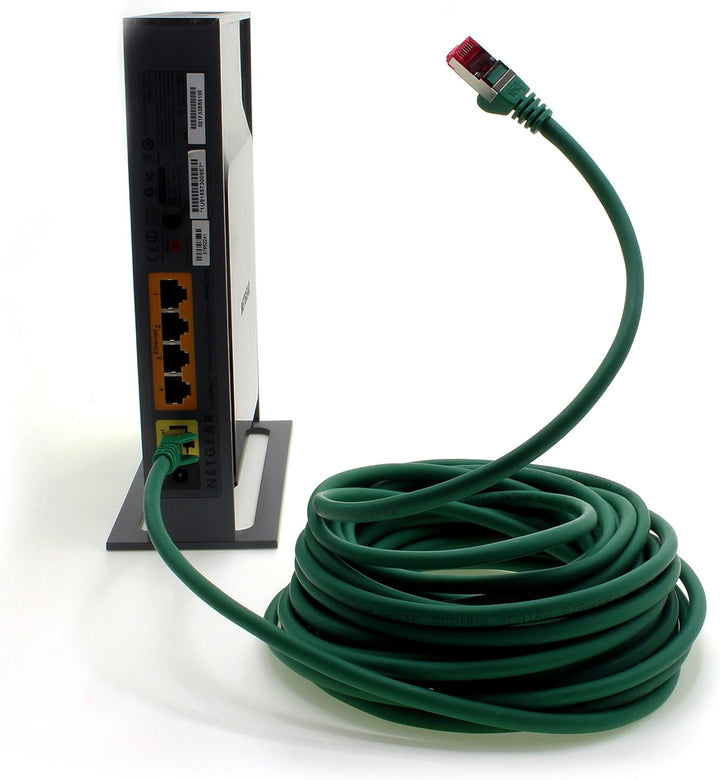1aTTack.de 10m - grün - 5 Stück - Netzwerkkabel CAT6a (10Gb/s) S-FTP CAT 6a Lankabel - GHMT zertifiz