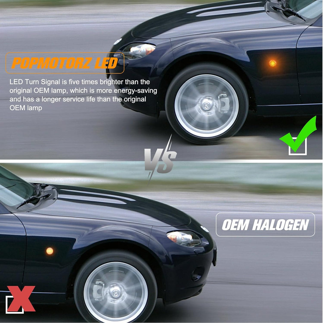 POPMOTORZ 2 Stücke Blinker Seitenblinker für Mazda MX-5 1989-2015 mit Canbus Fehlerfrei, für Mazda M