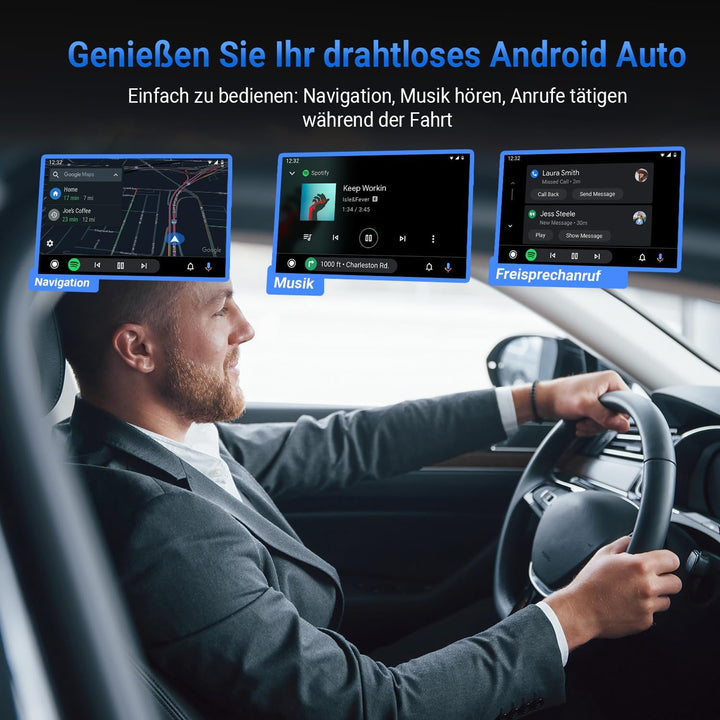 OTTOCAST Android-Auto-Wireless-Adapter-Kabellos-AA-Dongle, Android Car Kabellos Adapter Plug Play Dr