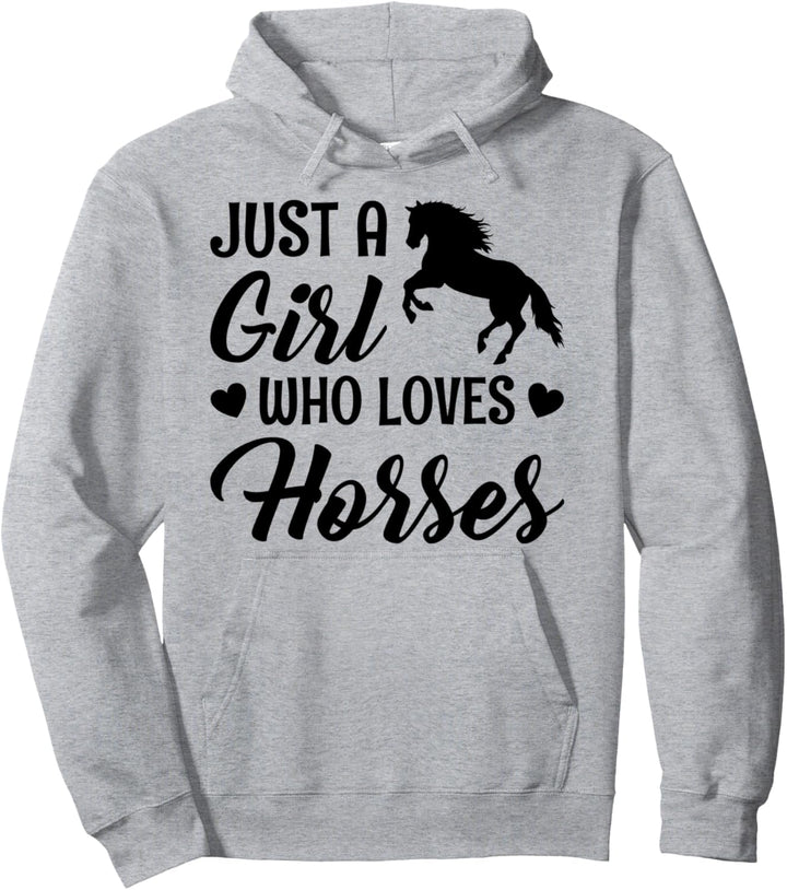 Pferdesport Nur ein Mädchen, das Pferde liebt Springreiten Pullover Hoodie