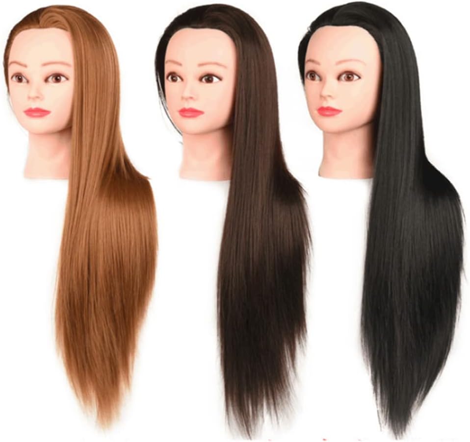 Styling Head 24.80 -Zoll Haarsimulation Synthetische Glasfaser Schaufensterpuppe mit Haartraining fü