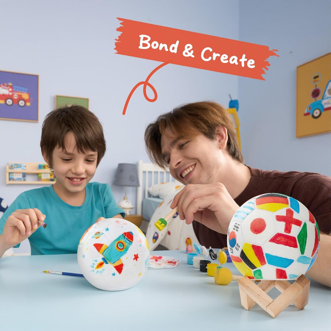 Klever Kits Basteln Fussbal Lampe Malset,DIY Lampe Malset Kreativ Set für Kinder,Bastelset Kinder ab
