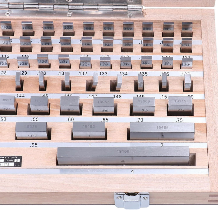 Accusize P900-S581 Stahl-Messblock-Set, Güteklasse B, 81-teilig, Klasse B