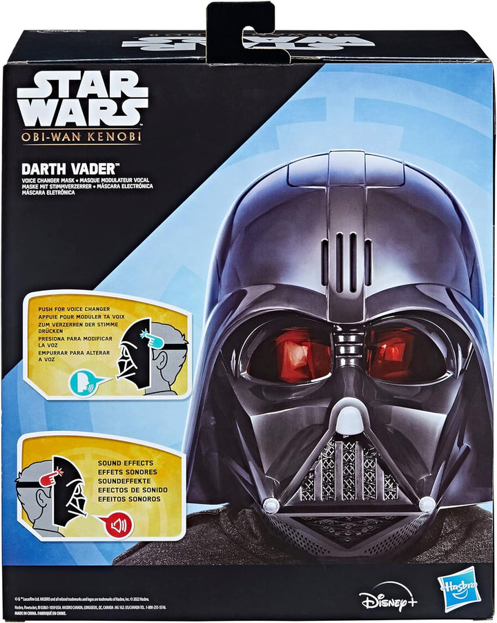 Star Wars Darth Vader Elektronische Maske mit Stimmverzerrer, Spielzeug für Kids ab 5 für Rollenspie