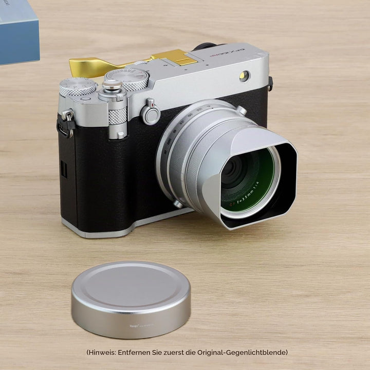 Haoge Gegenlichtblende aus Metall, quadratisch, für Fujifilm GFX100RF Kamerazubehör LH-GFXRF-IIS + C