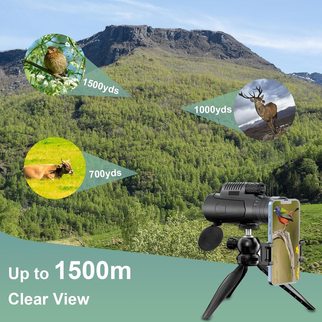Yongheng monokular 10x30-50 Zoom Erwachsene, Monocular Telescope, Monoculars,mit Smartphone Halter S