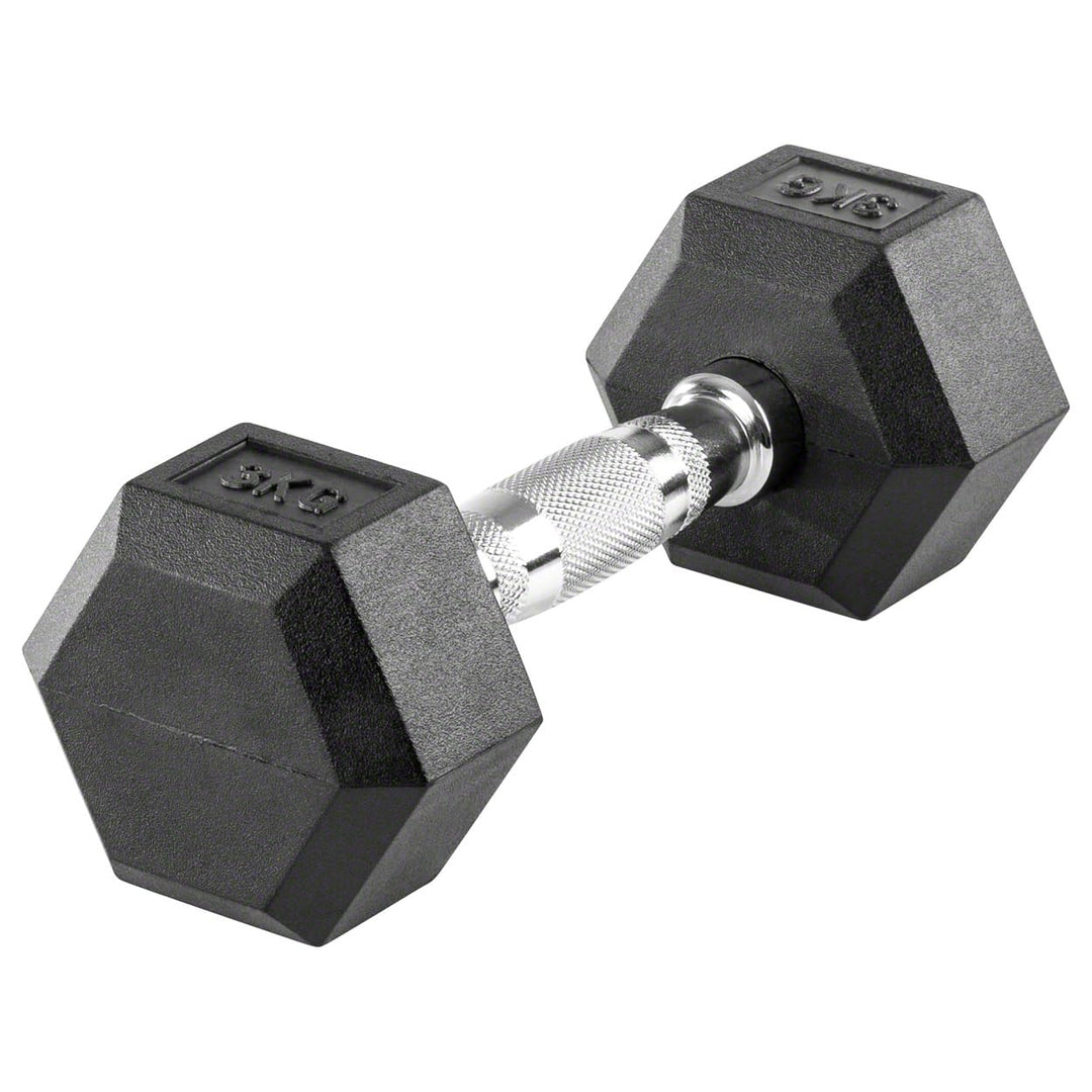 Sport-Tec Hex Kompakthantel aus Gummi, Hexagon-Hantel, Krafttraining, Fitness Hantel, Muskelaufbau,