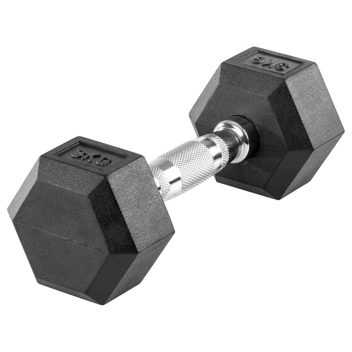 Sport-Tec Hex Kompakthantel aus Gummi, Hexagon-Hantel, Krafttraining, Fitness Hantel, Muskelaufbau,