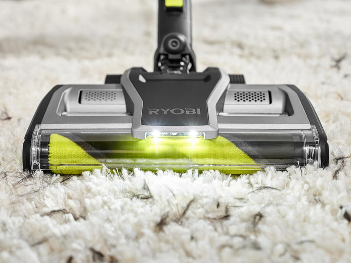 RYOBI 18 V ONE+ Brushless Bodenhandsauger RASV18BL-0, 135 AW Saugleistung, Dual-Zyklonen HEPA 13 Fil