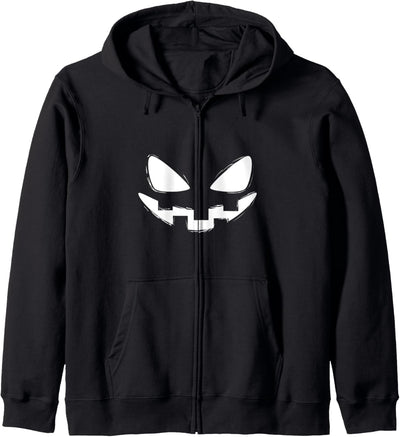 Halloween Süsses oder Saures Kürbis Böses Lächeln Jack O Kapuzenjacke