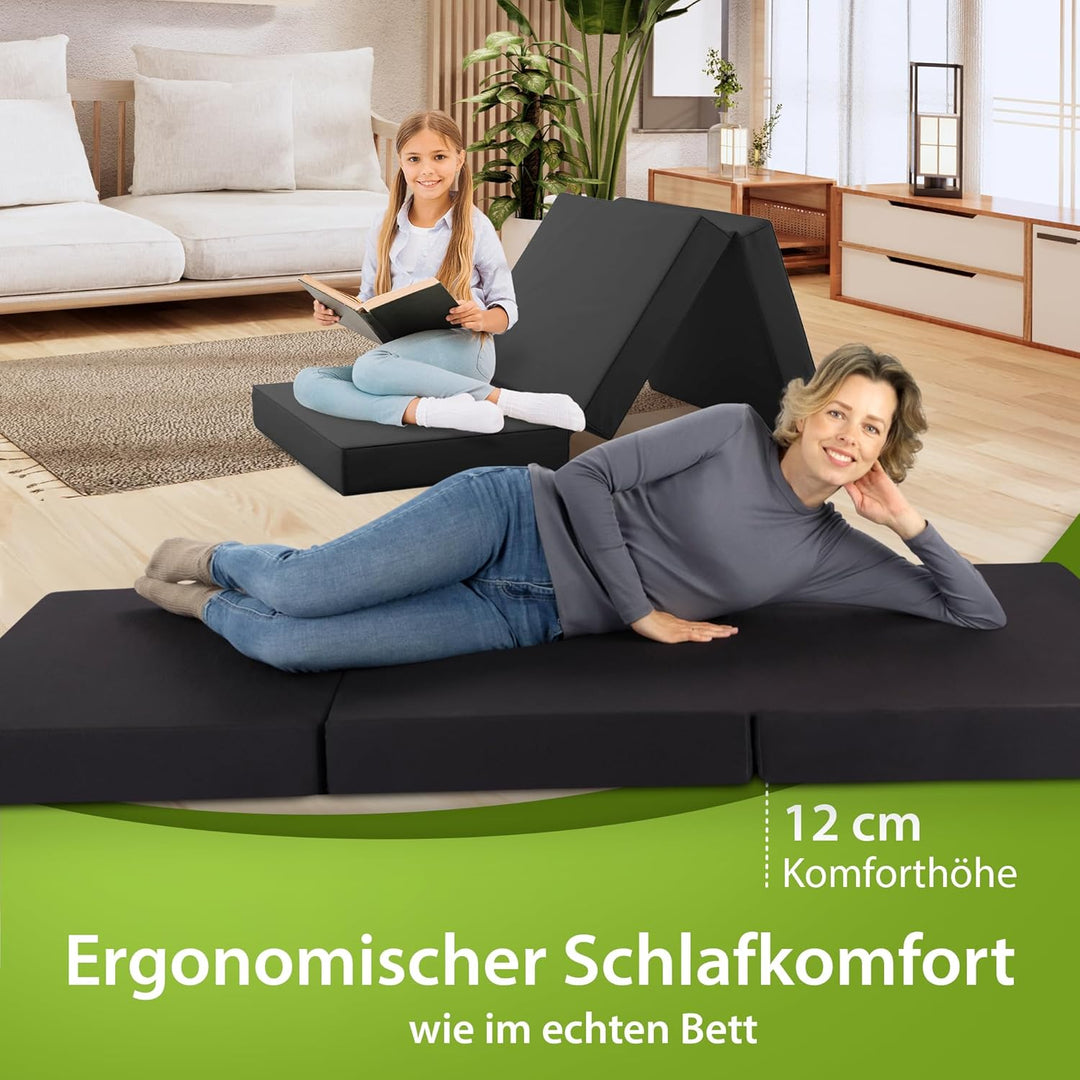 100 x 200 cm SHOGAZI Klappmatratze Faltbar | Gästematratze | Bequemes Liegen | Verstellbare Grösse |