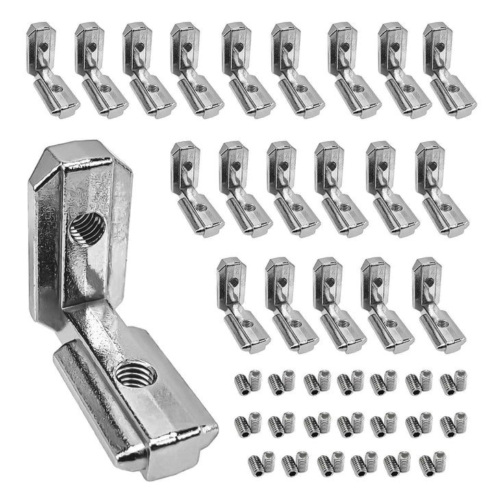 T-Nut Innenwinkel Eckverbinder Profilverbinder, 20 Stück Aluprofil 4040 Nut 8 M6 Aussenwinkel T Slot