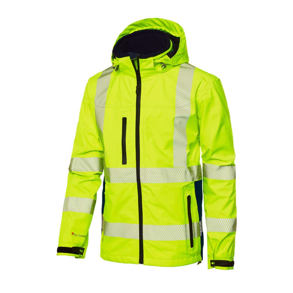 Top Swede 6718-10-09 Modell 6718 Hi Vis Wetterschutz Jacke, Gelb, Grösse XXXL