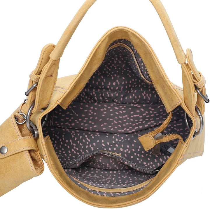Fritzi aus Preussen Damen Fritzi 2 Medium Hobo Schultertasche Honey Mustard, Honey Mustard