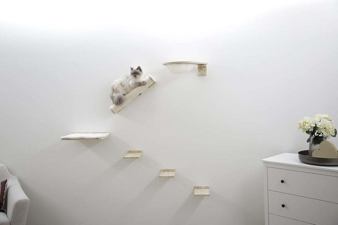 Kerbl Katzen Kletterwand Rocky, Trittbretter Liegebrett Säule Liegemulde, 6-TLG, Rocky