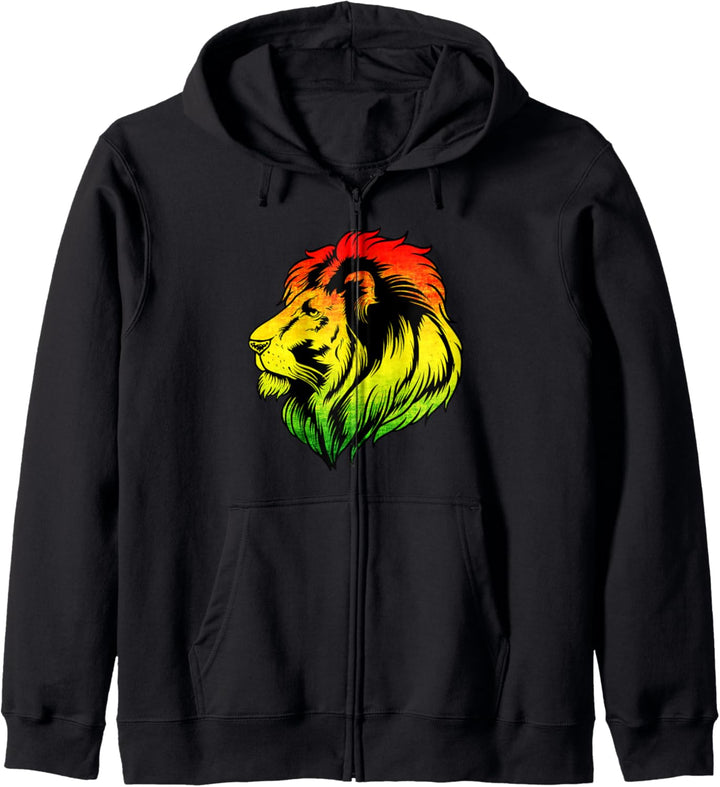 Reggae Musik Löwe Geschenk - Rasta Rastafari Kapuzenjacke