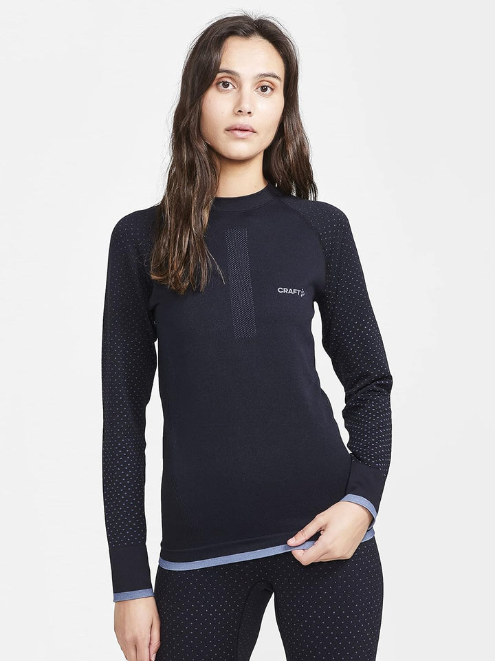 Craft Damen ADV Warm Intensity Longsleeve Langarm Unterhemd Funktionsunterhemd XL Schwarz, XL Schwar