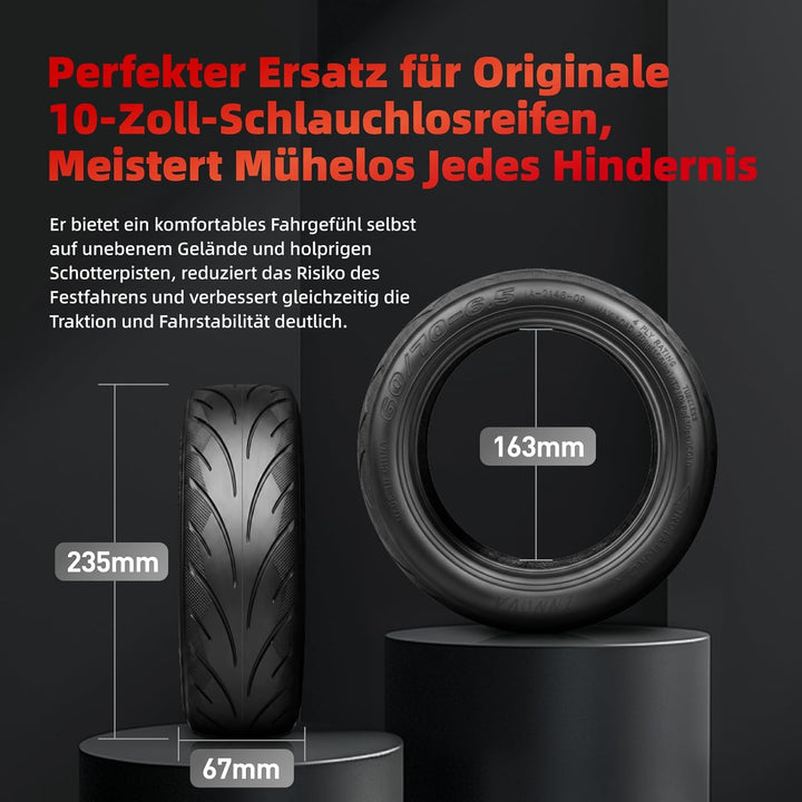 60/70-6,5 Tubeless Reifen mit Ventil für Xiaomi 5/5 Pro/5 Max, für Ninebot Max G30/G30D/G30D2 Elektr