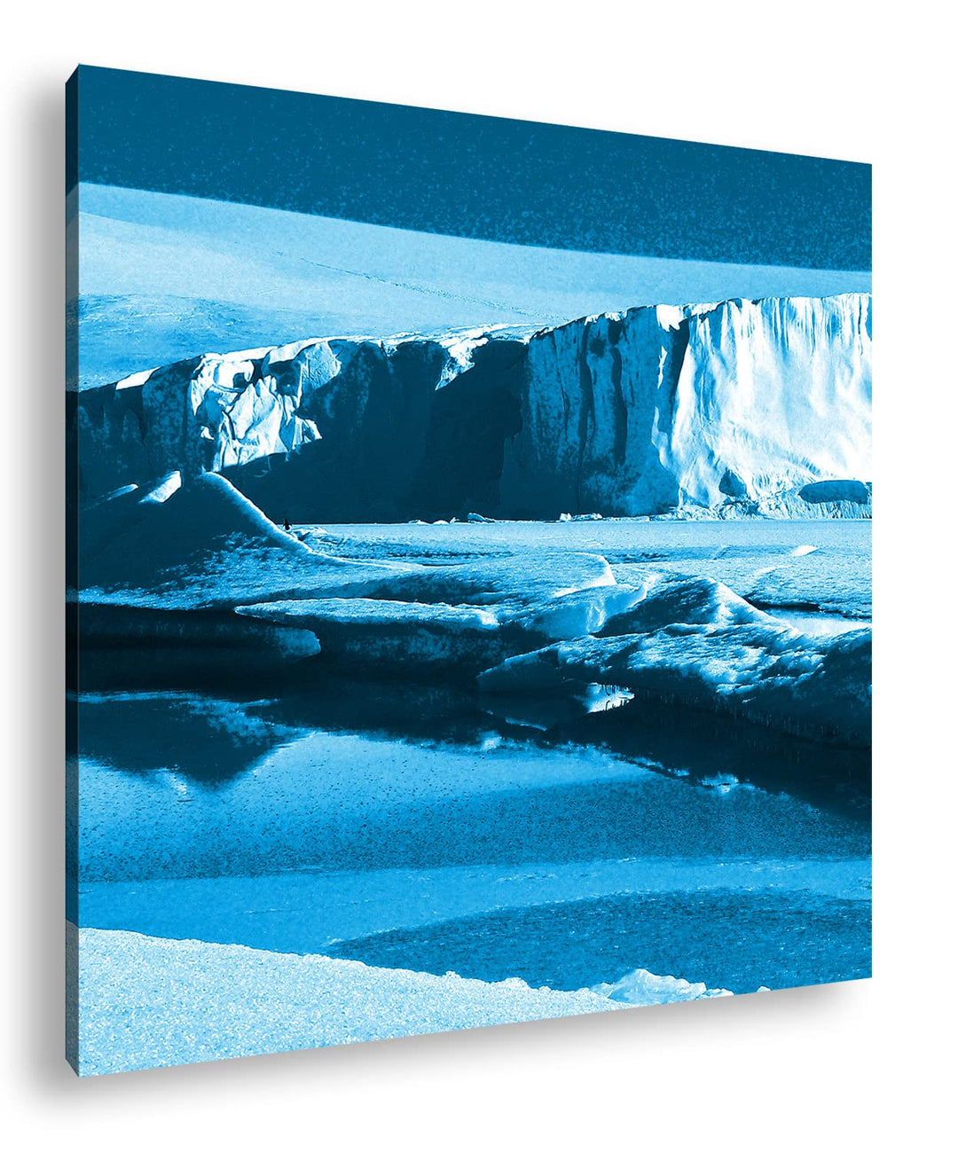 deyoli Eisberge in der Antarktis Format: 40x40 Effekt: Monocrome Blau als Leinwandbild, Motiv fertig