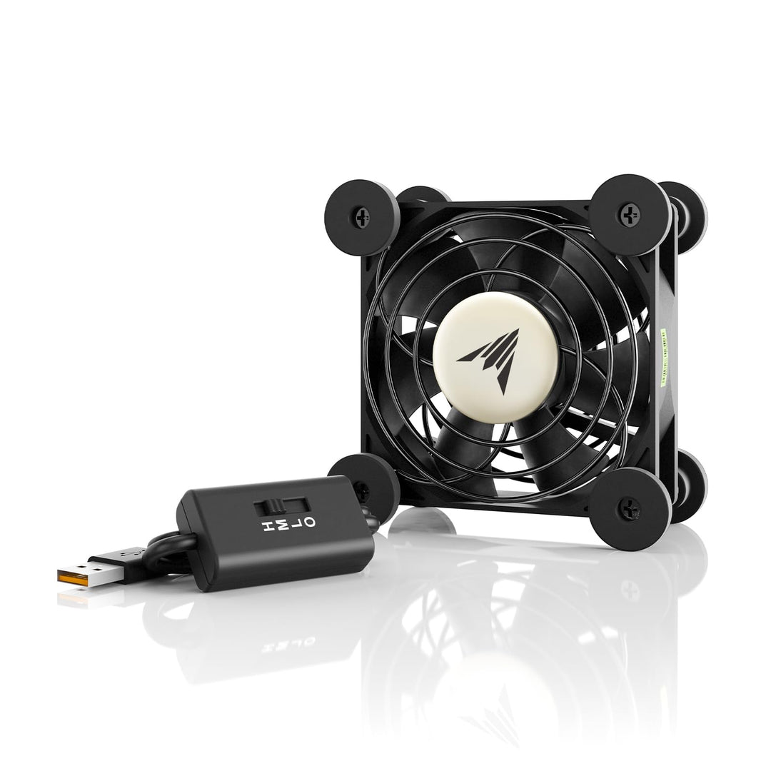 AC Infinity MULTIFAN S1, Leiser 80mm USB Lüfter für Receiver DVR PlayStation Xbox Computer Schrank K