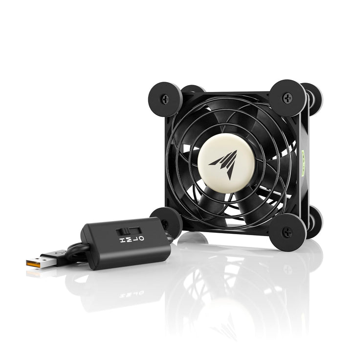 AC Infinity MULTIFAN S1, Leiser 80mm USB Lüfter für Receiver DVR PlayStation Xbox Computer Schrank K