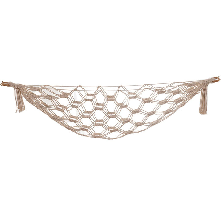 Boho-Organizer-Netztasche Obsthängematte für Küche unter Schrank Hängende Obst-Hängematte,ca. 115 cm