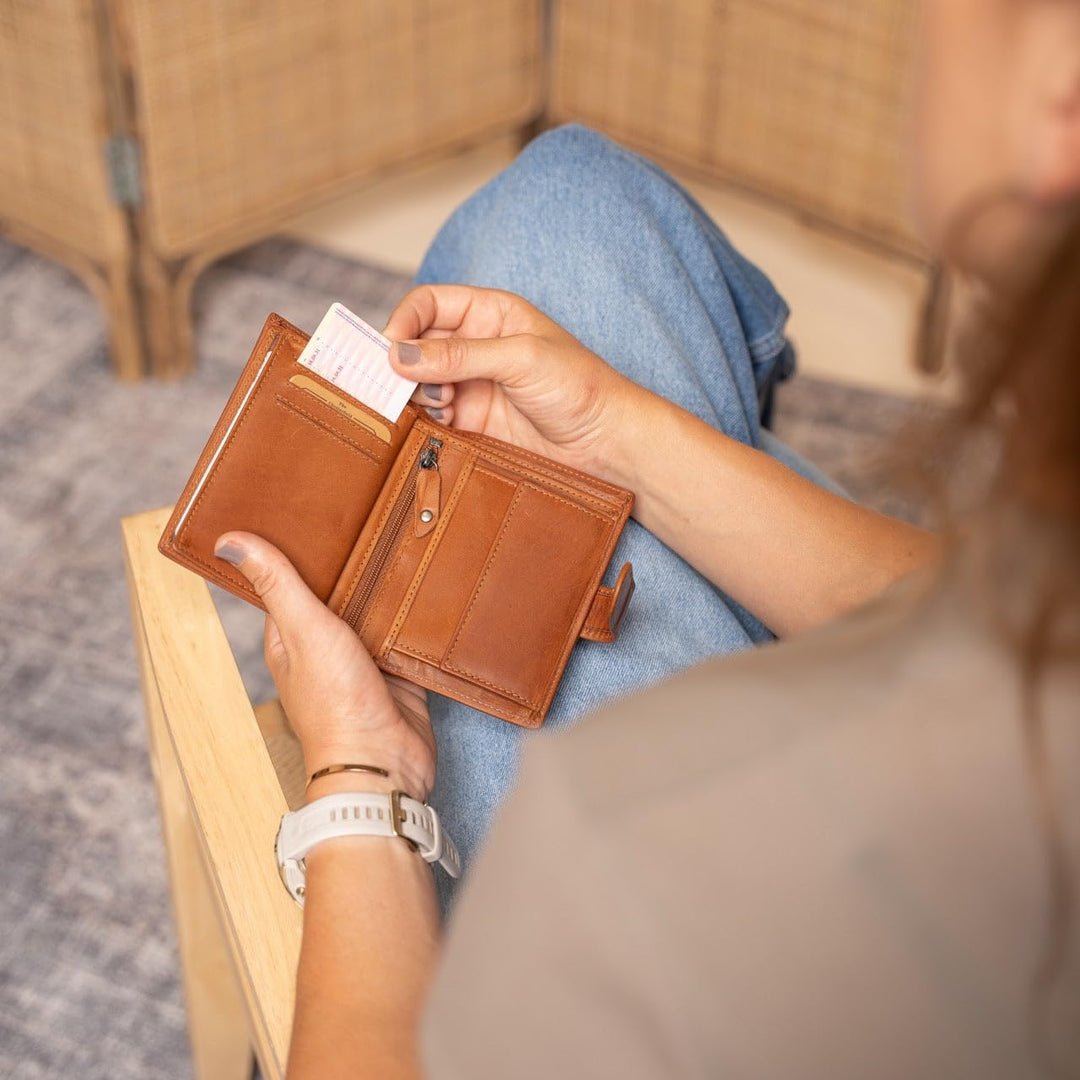 The Chesterfield Brand Leder Portemonnaie Cognac Ruby RFID Safe