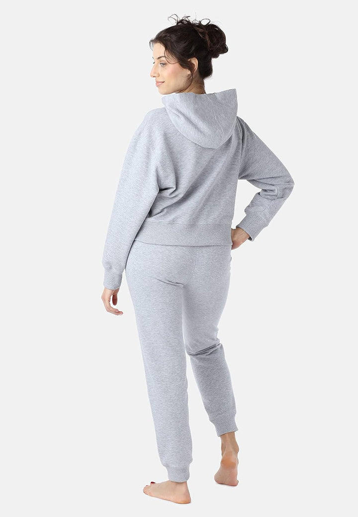 Bellivalini Sportanzug Damen Jogginganzug aus Baumwolle Zweiteiler Lange Ärmel BLV222 S Melange, S M