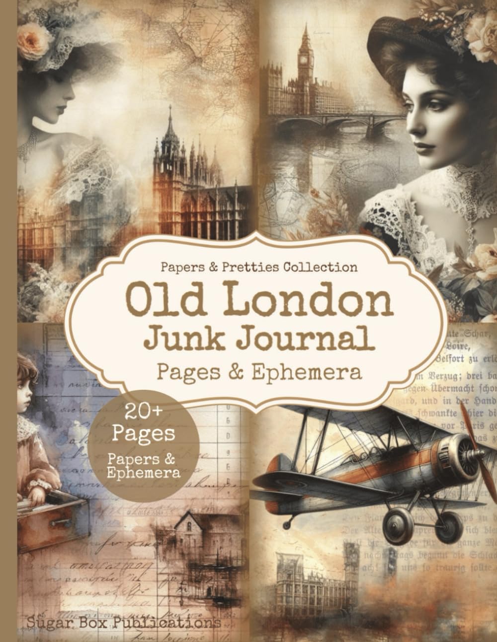 Old London Vintage Victorian London Cut-Out Book! Junk Journal Pages &amp; Ephemera, scrapbooking, colla