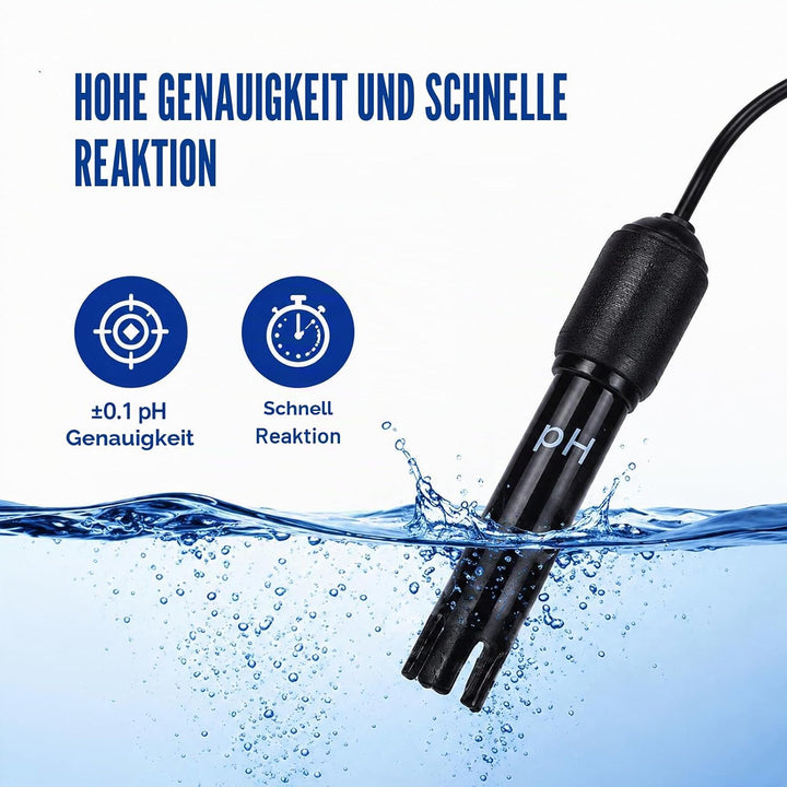 PH Messgerät 2 in 1 Temperatur Digitaler PH Tester, pH-Meter mit ATC, Wasserqualität Tester mit LCD,