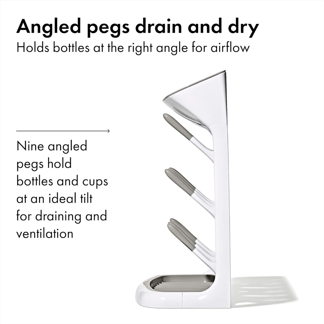 OXO Tot Space Saving Abtropfgestell Babyflaschen Silikon Kunststoff Acrylnitril-Butadien-Styrol, Bab
