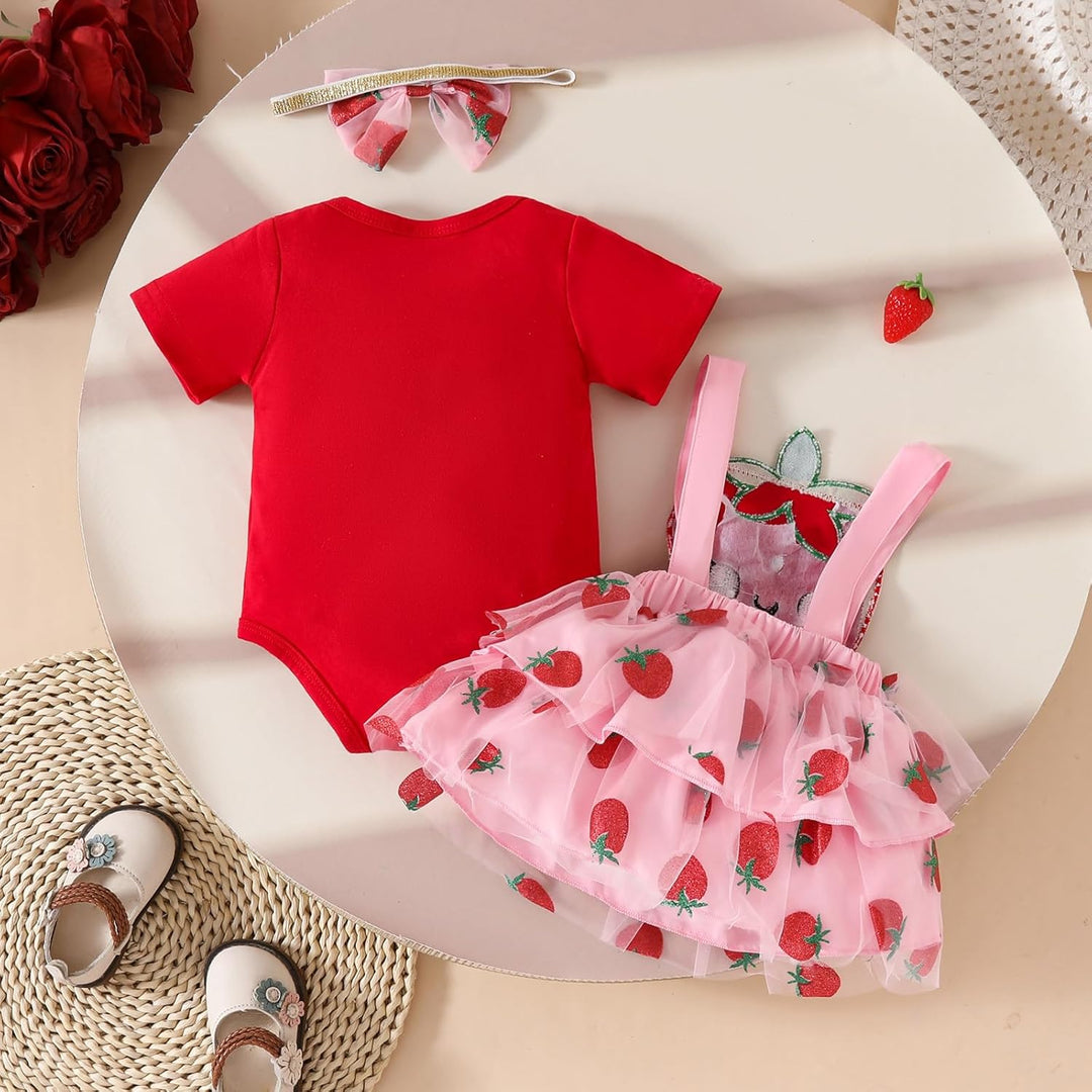 Baby Mädchen Kleidung für Neugeborene gerüschte Oberteile Sonnenblumen Hosenträgerröcke mit Stirnban