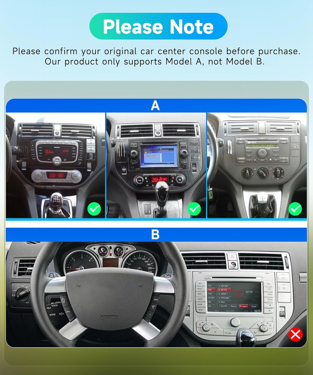 Rimoody 4G+128G Android Autoradio für Ford Kuga 2008-2012 Wireless Carplay Android Auto, 9 Zoll Ince