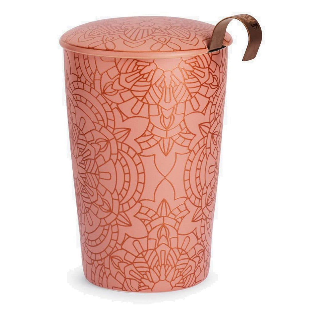 TEAEVE - Doppelwandiger Porzellan-Becher mit Sieb – Mandala Powder